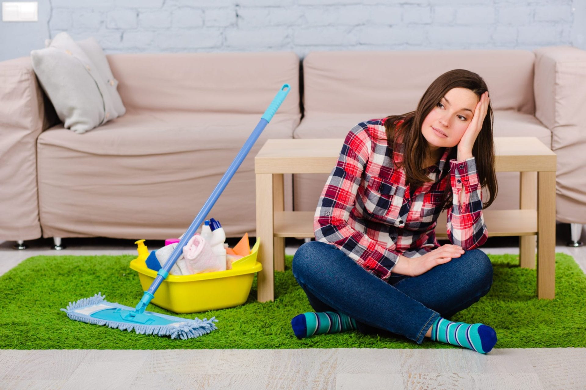 Like cleaning. People who are Cleaning.